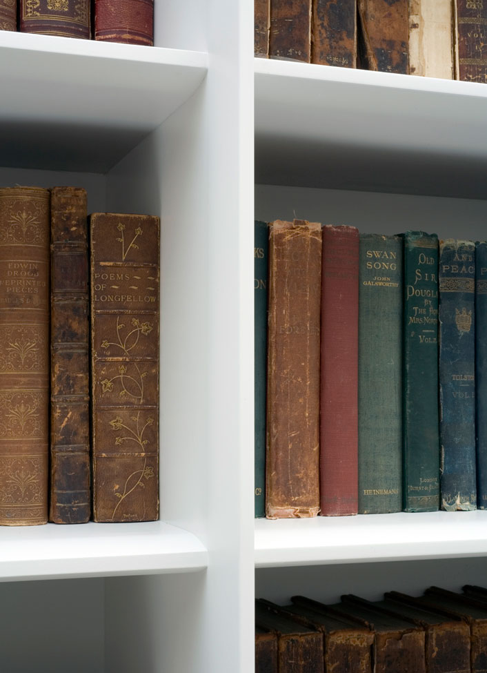 Willow House Library bookshelf detail