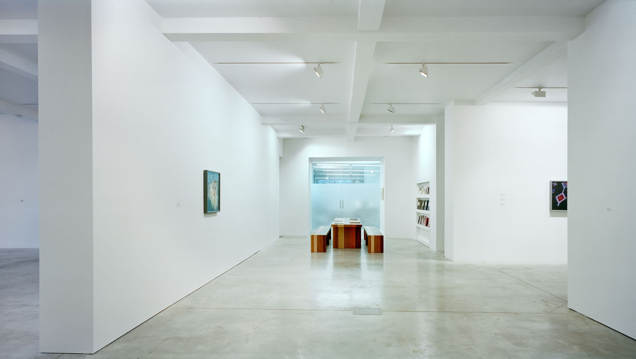 Table and chairs at the Parasol Unit