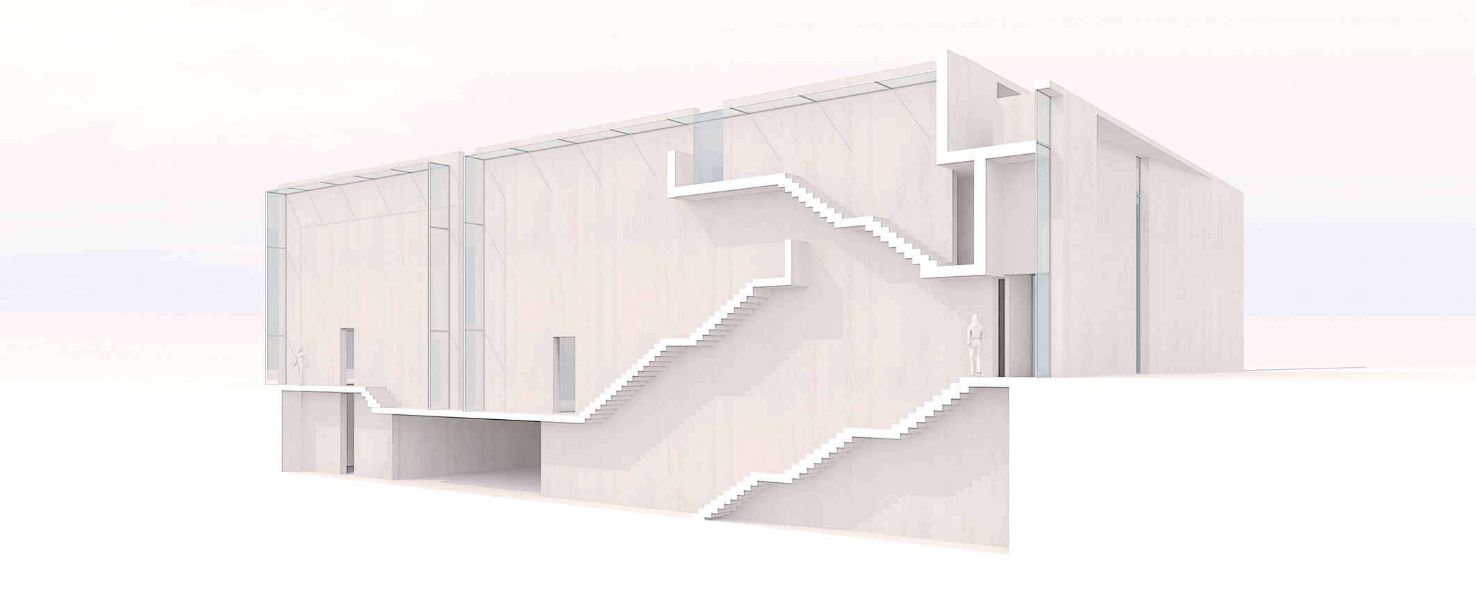 Roehampton Gate axonometric section view