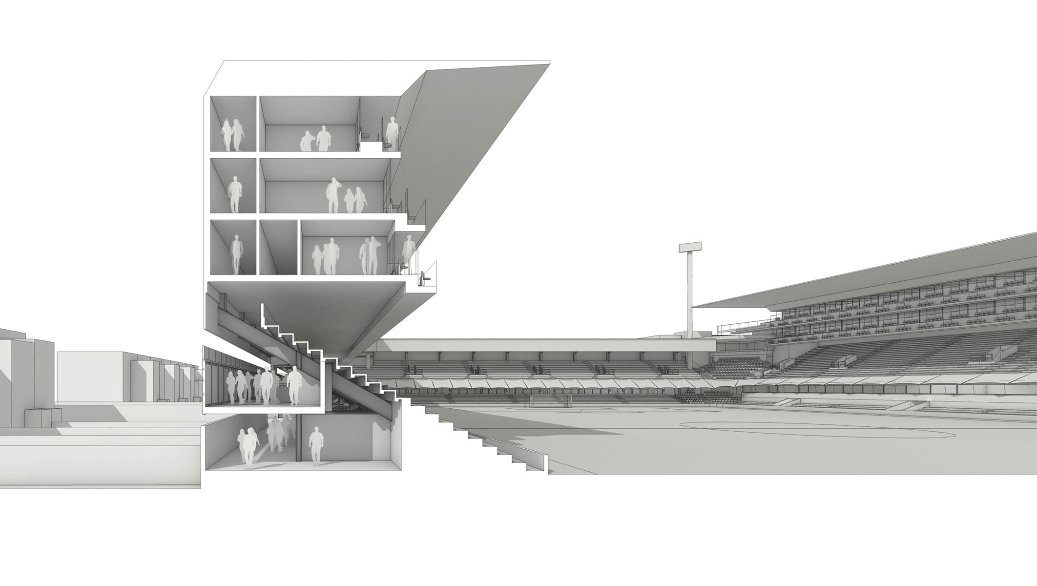 QPR Stadium sectional view