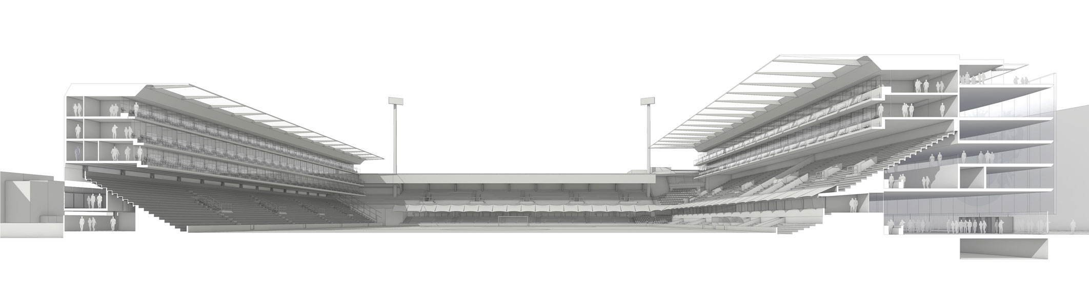 QPR Stadium sectional view